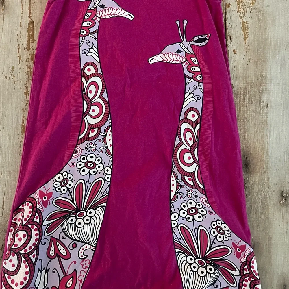Tea Collection giraffe dress - size 7 - Picture 2 of 5